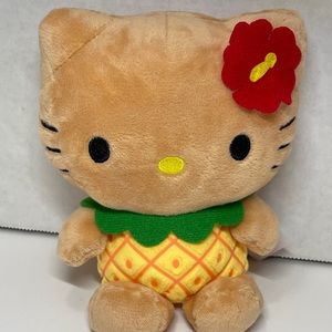 Hello Kitty HAWAII 6” Pineapple Plush, Sanrio NWT
